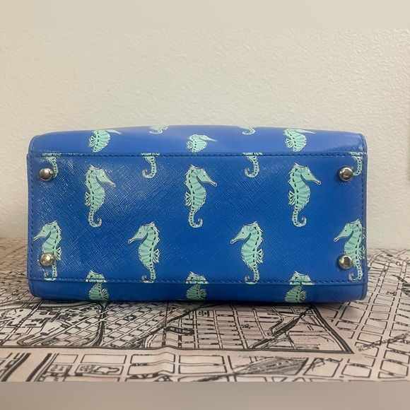 Kate Spade RARE Seahorse Satchel Crossbody - Picture 7 of 9